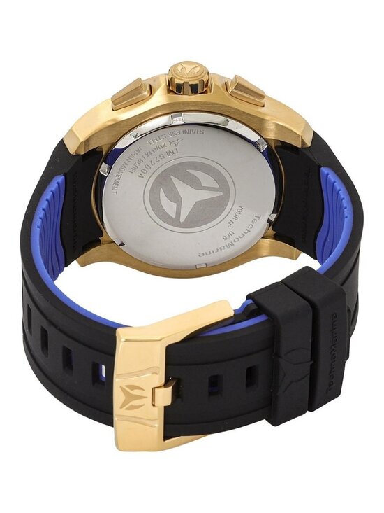 NWT Technomarine UF6 Chronograph Date Quartz Black Dial Men\'s Watch